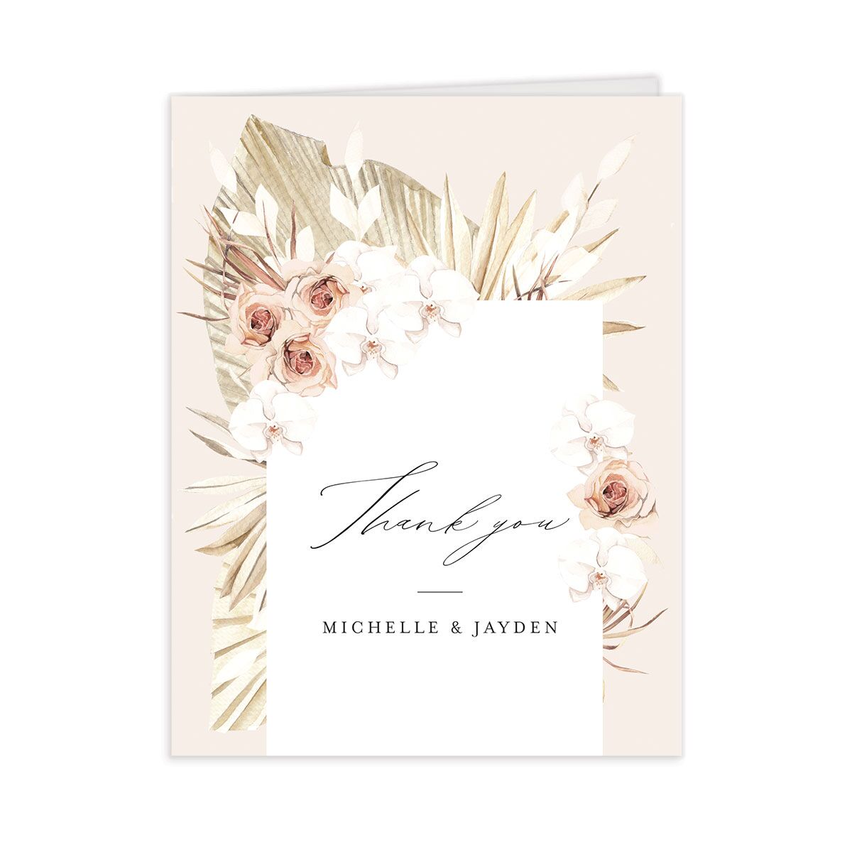 Bohemian Flowers Thank You Cards