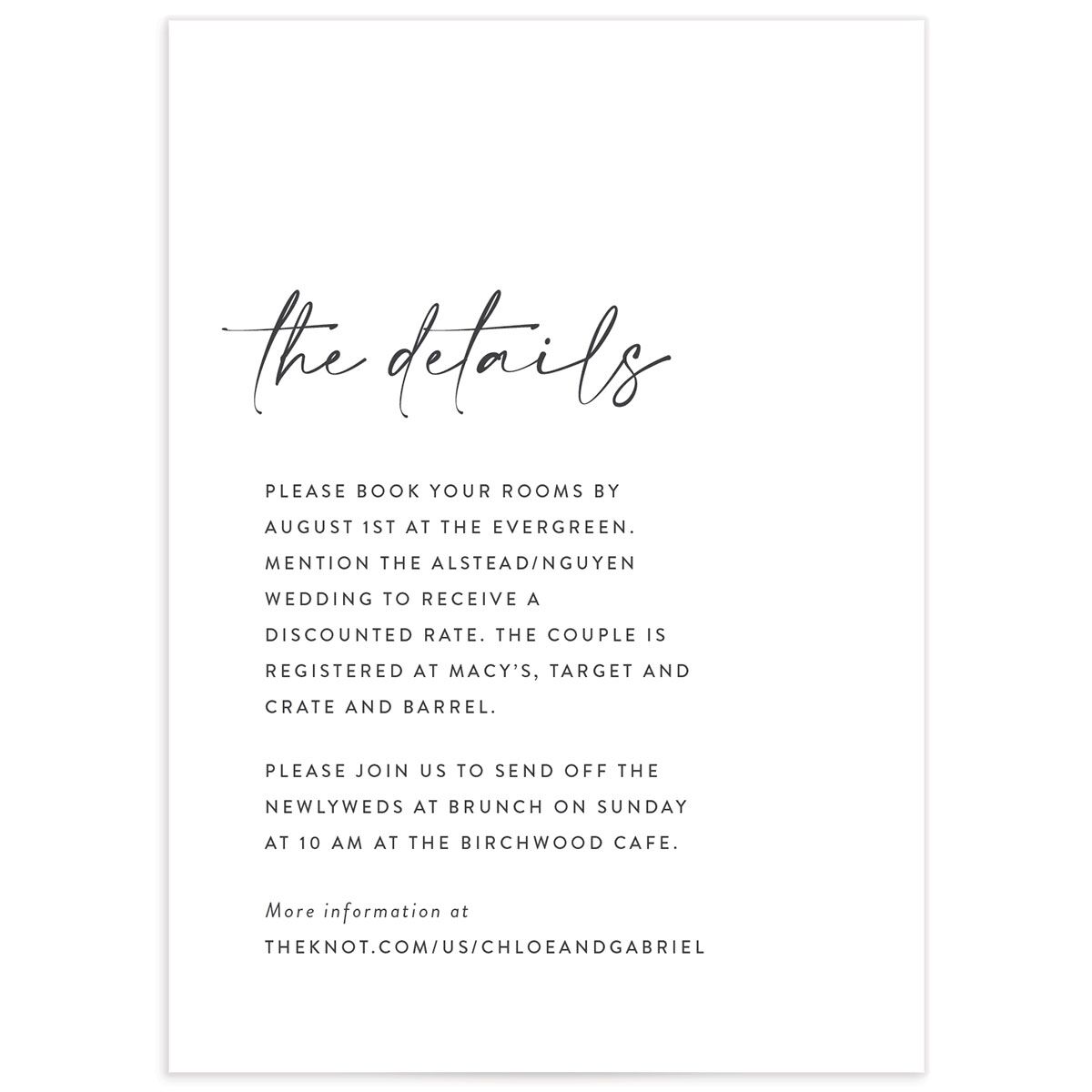 Minimal Chic Wedding Enclosure Cards Pure White Signature