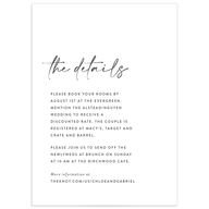 Minimal Chic Wedding Enclosure Cards Pure White Signature