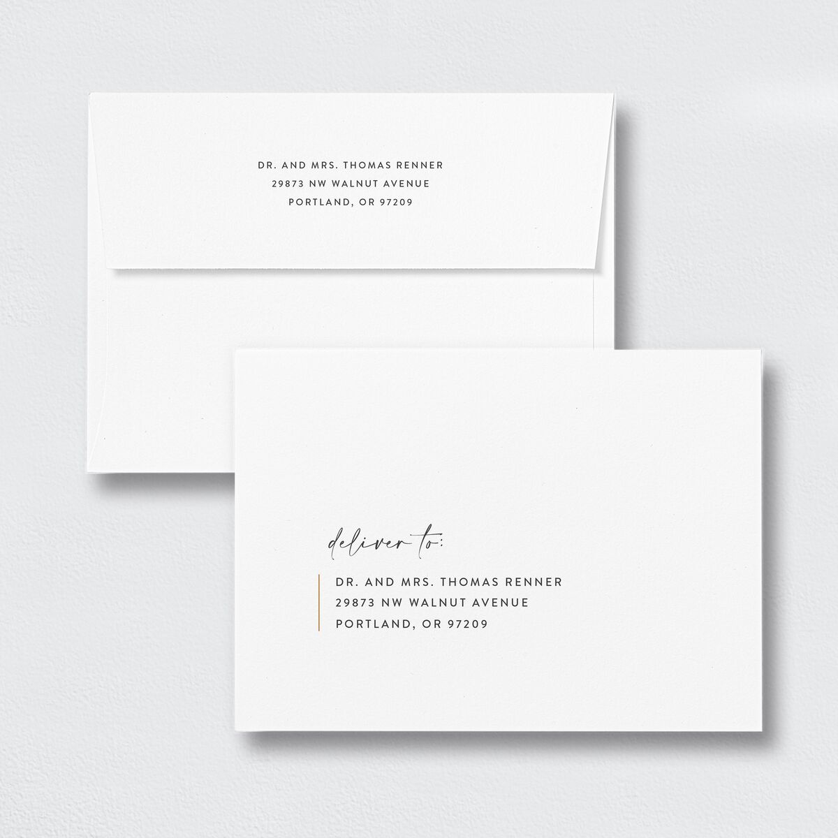 Minimal Chic Save the Date Petite Card Envelopes White Standard Pure White Both Recipient and Return Addresses Signature