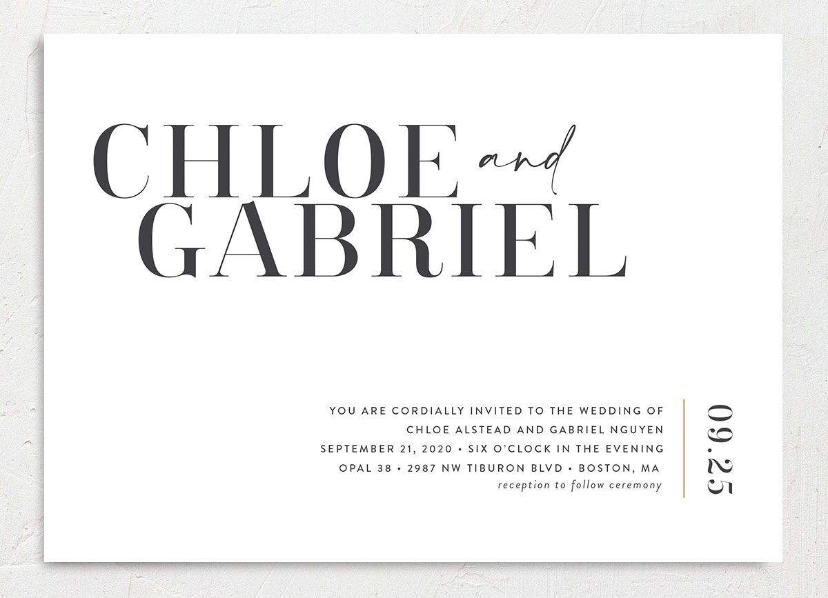 Minimal Chic Wedding Invitations Pure White Signature No