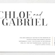 Minimal Chic Wedding Invitations Pure White Signature No