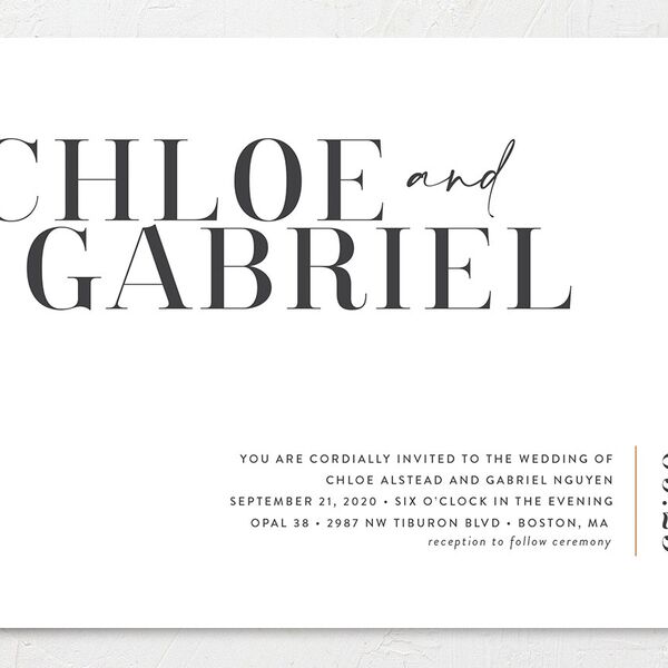 Minimal Chic Wedding Invitations Pure White Signature No