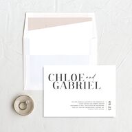 Minimal Chic Wedding Invitations Pure White Signature No