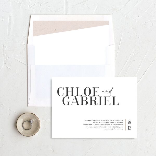 Minimal Chic Wedding Invitations Pure White Signature No