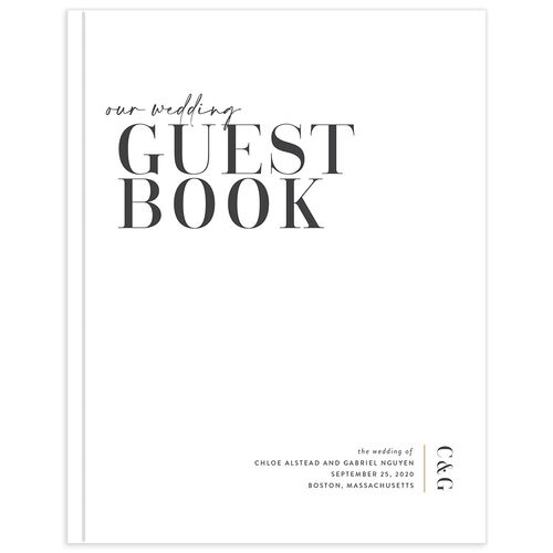 Contemporary Chic Wedding Guest Book - 
