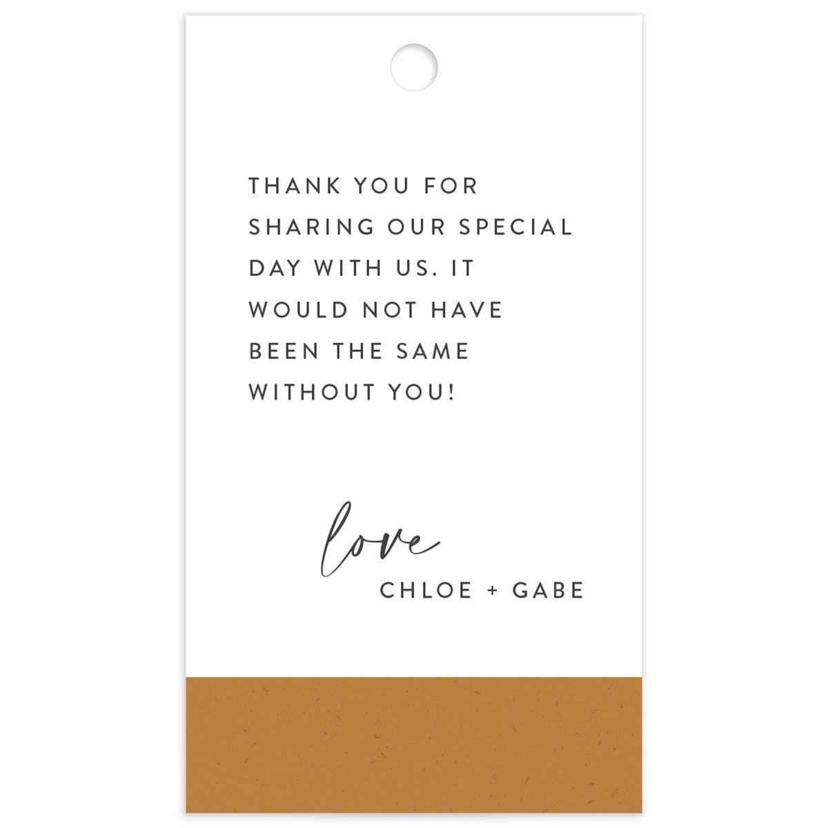 Contemporary Chic Favor Gift Tags back