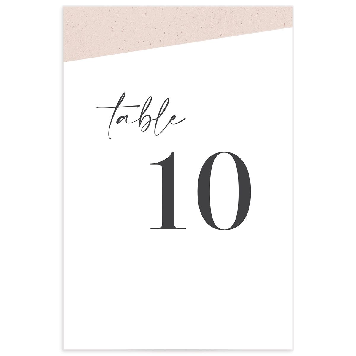 Contemporary Chic Table Numbers front in white