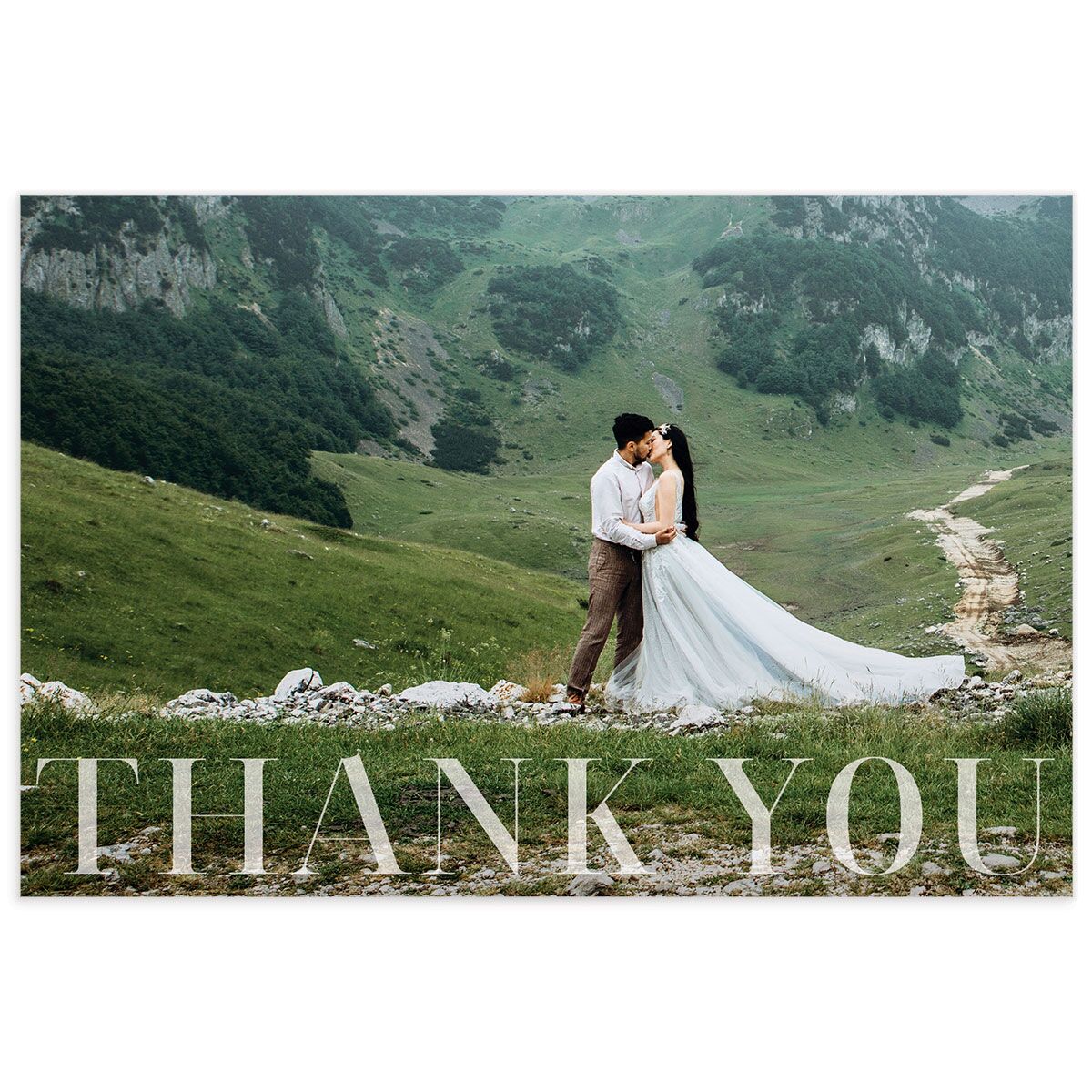 Contemporary Chic Thank You Postcards