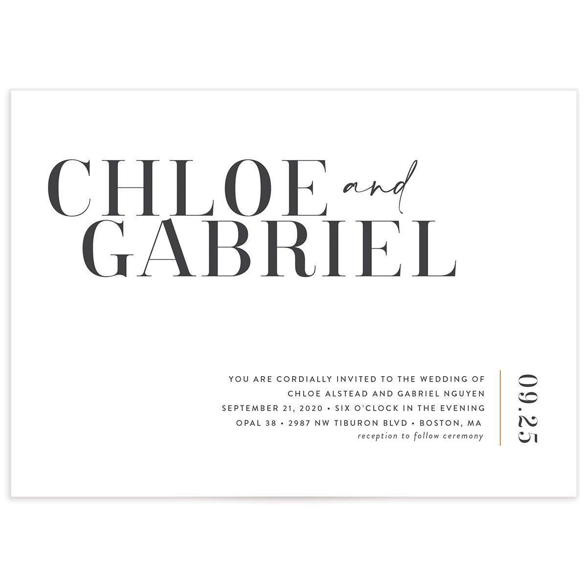 Contemporary Chic Wedding Invitations