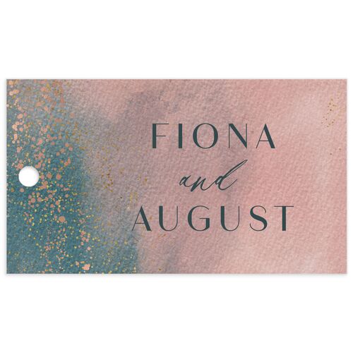 Watercolor Droplet Favor Gift Tags - 
