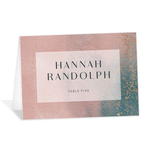 Watercolor Droplet Place Cards - 
