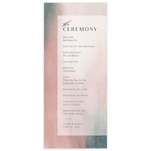 Watercolor Droplet Wedding Programs - 