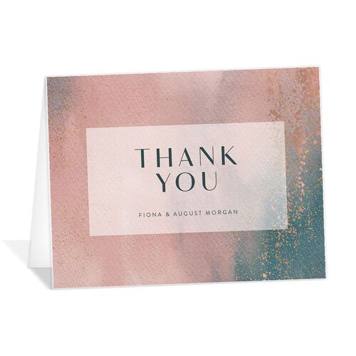 Watercolor Droplet Thank You Cards
