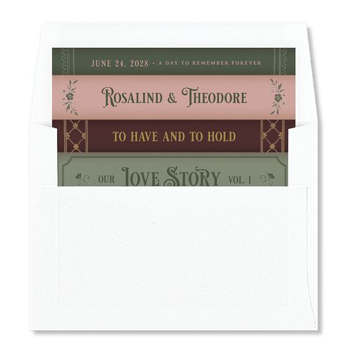 Vintage Storybook Envelope Liners Eucalyptus Standard