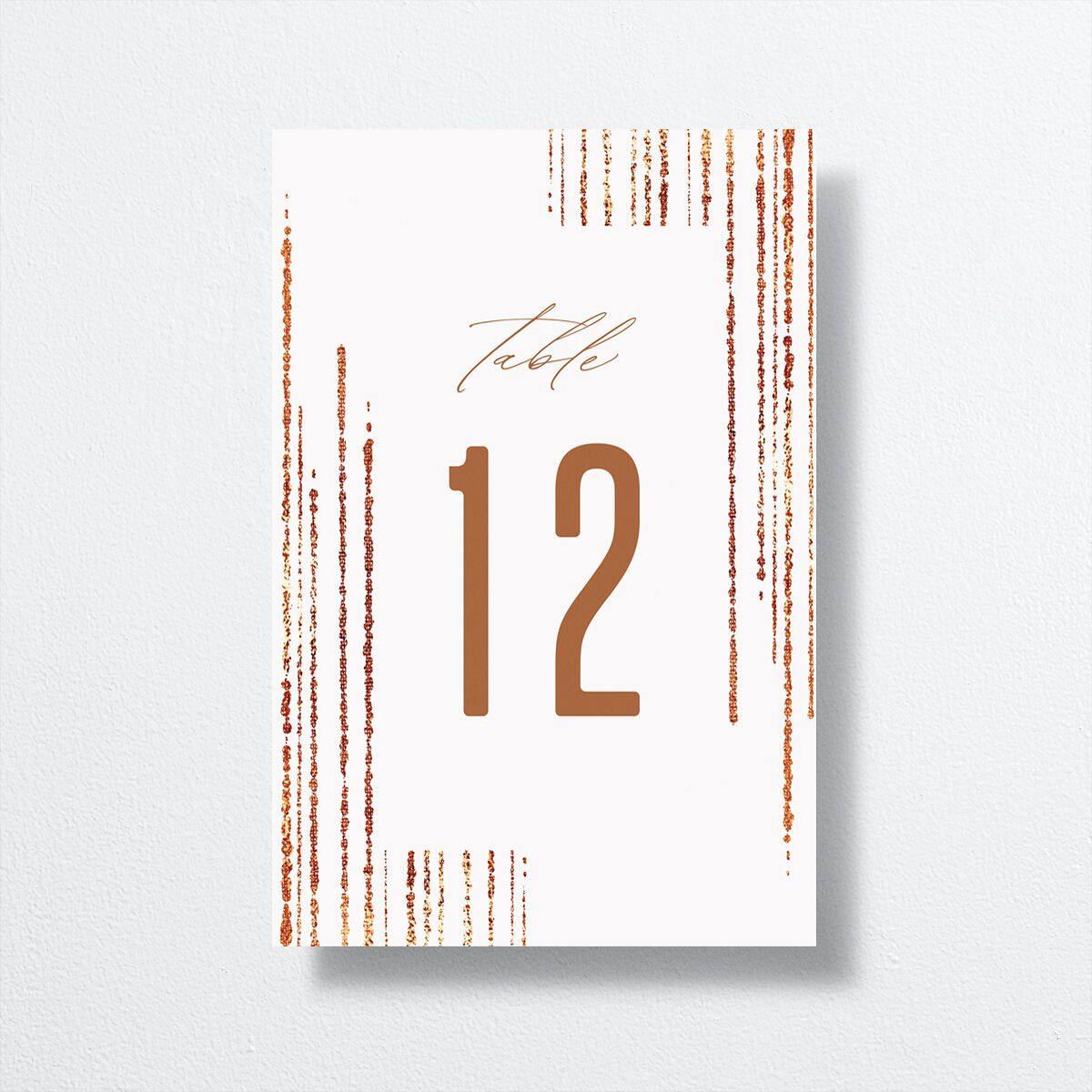 Classic Cascade Table Numbers Snow Signature