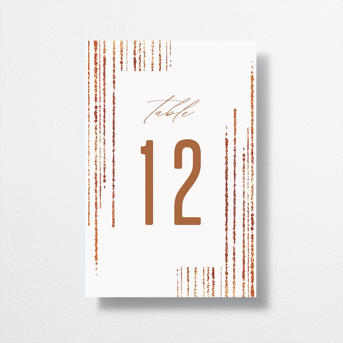 Classic Cascade Table Numbers Snow Signature