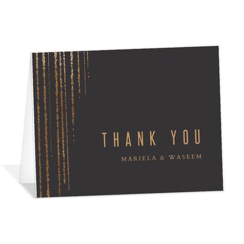 Metallic Glamour Thank You Cards - 