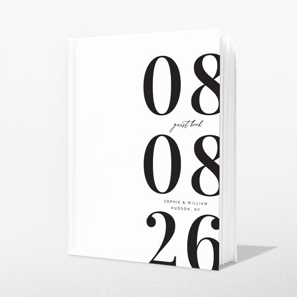 Modern Bodoni Wedding Guest Book front