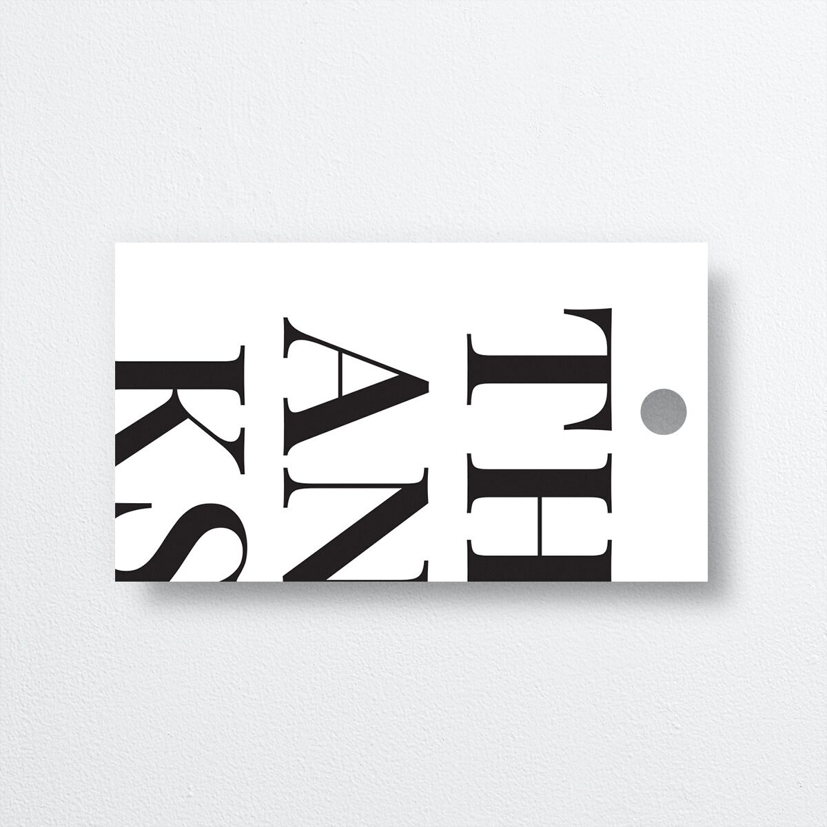 Modern Bodoni Favor Gift Tags back