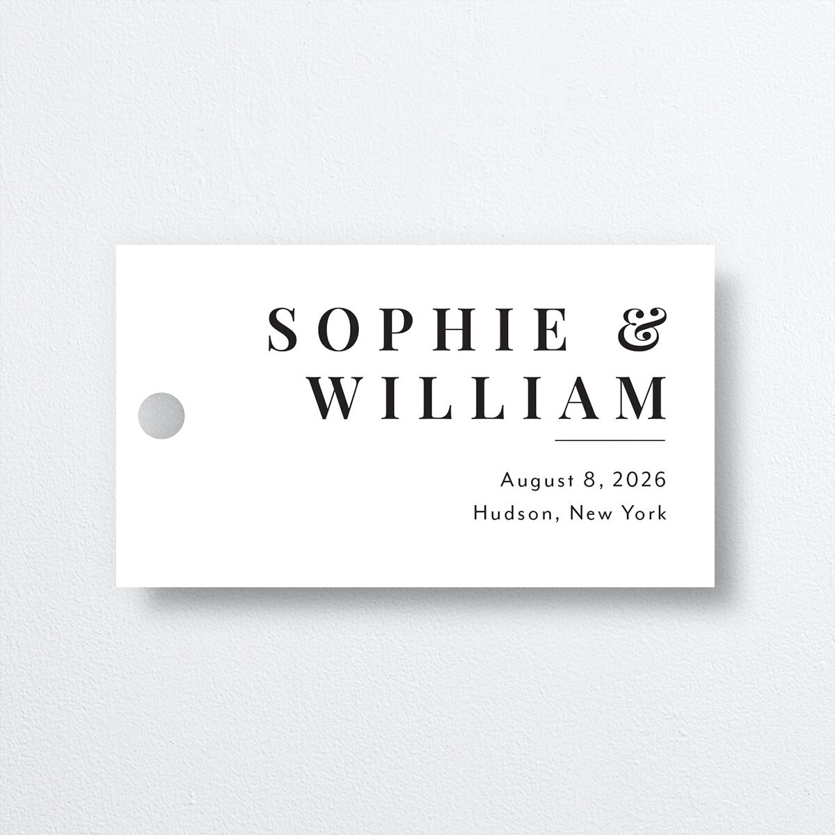 Modern Bodoni Favor Gift Tags front