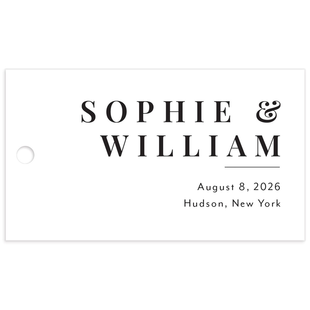 Modern Bodoni Favor Gift Tags