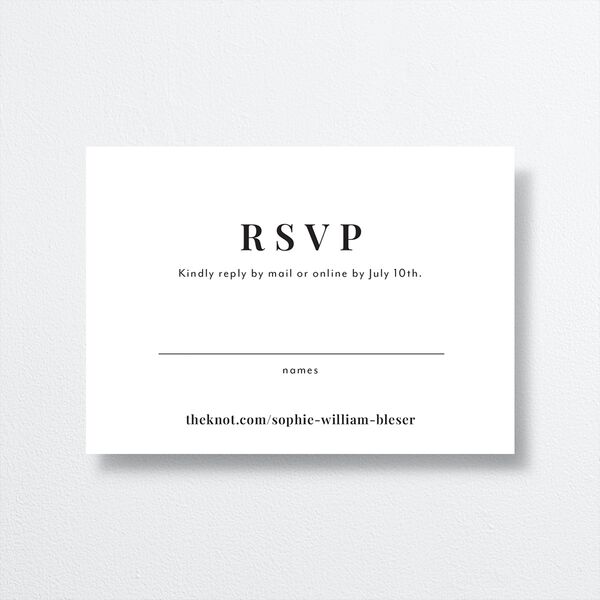 Modern Bodoni Wedding Response Cards back