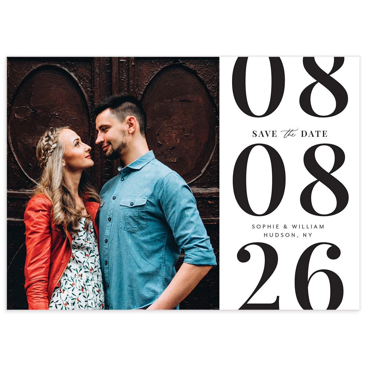 Modern Bodoni Save The Date Cards