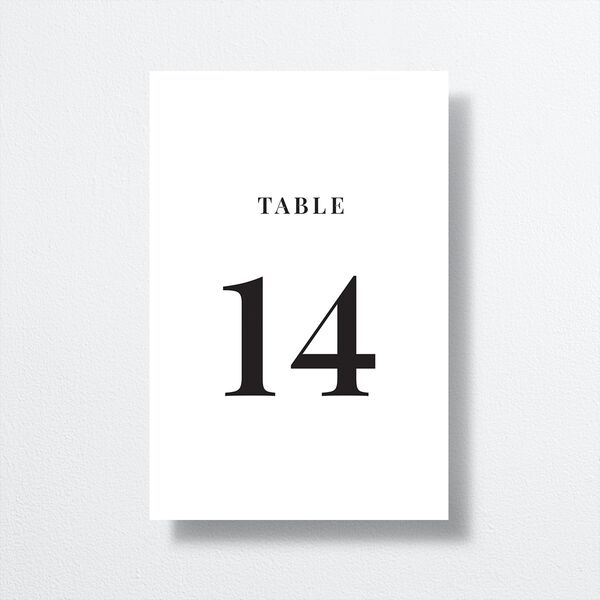 Modern Bodoni Table Numbers Pure White Signature
