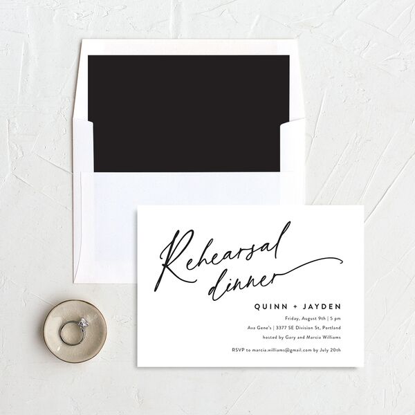Simply Us Rehearsal Dinner Invitations Pure White Signature