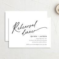 Simply Us Rehearsal Dinner Invitations Pure White Signature