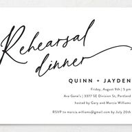 Simply Us Rehearsal Dinner Invitations Pure White Signature