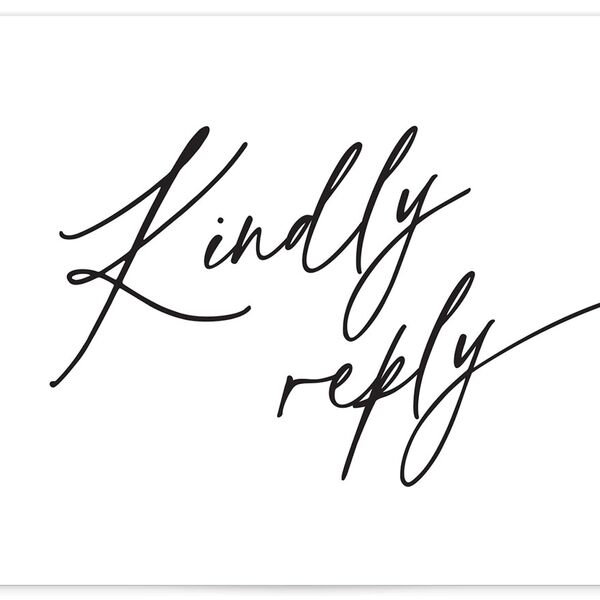 Simply Us Response Cards Pure White Signature