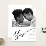 Simply Us Save The Date Cards Pure White Signature No