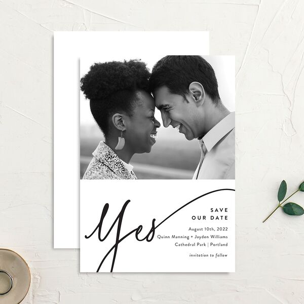 Simply Us Save The Date Cards Pure White Signature No