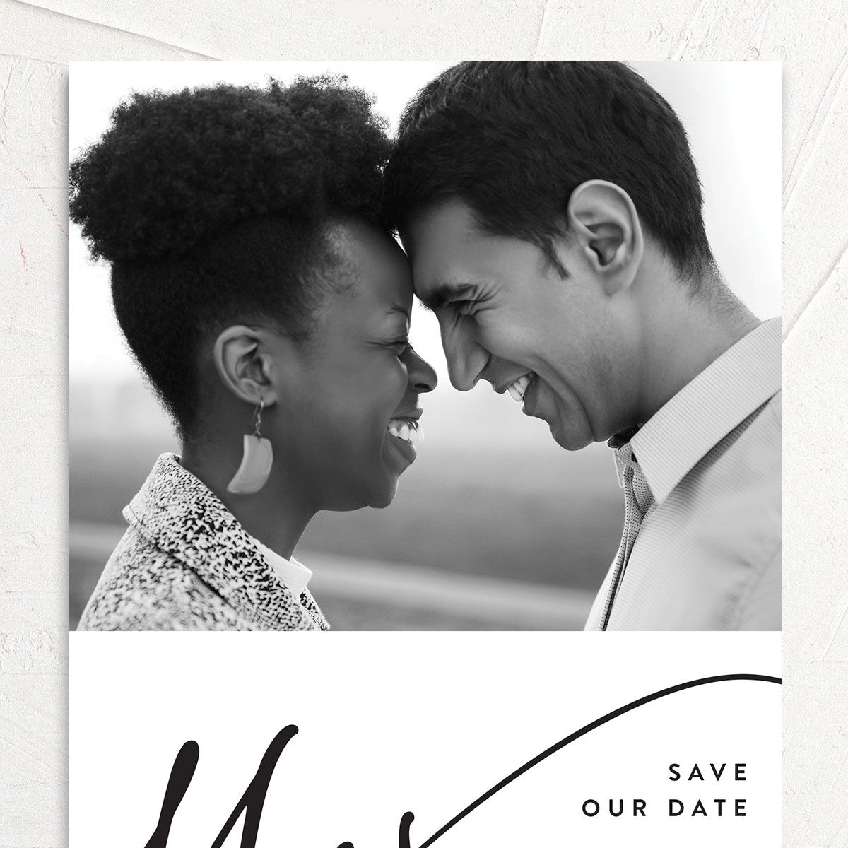 Simply Us Save The Date Cards Pure White Signature No
