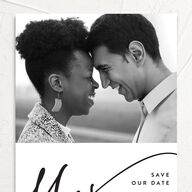 Simply Us Save The Date Cards Pure White Signature No