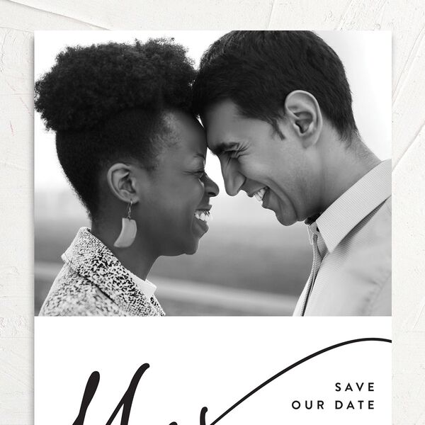 Simply Us Save The Date Cards Pure White Signature No