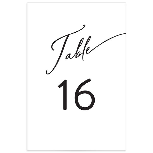 Simply Us Table Numbers Pure White Signature