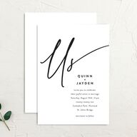 Simply Us Wedding Invitations Pure White Signature No