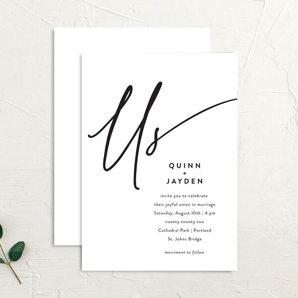 Simply Us Wedding Invitations Pure White Signature No