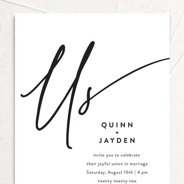 Simply Us Wedding Invitations Pure White Signature No