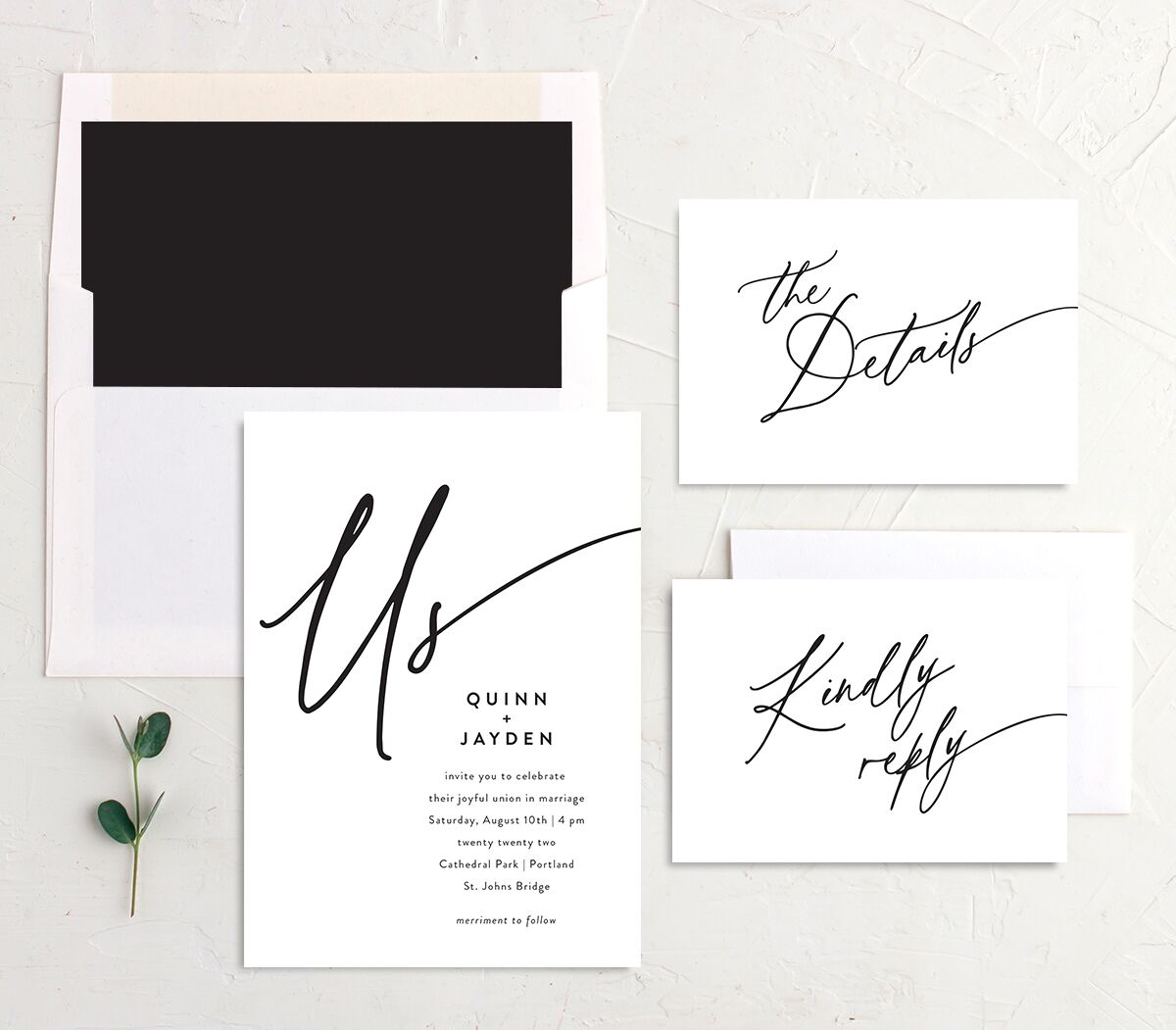 Simply Us Wedding Invitations Pure White Signature No