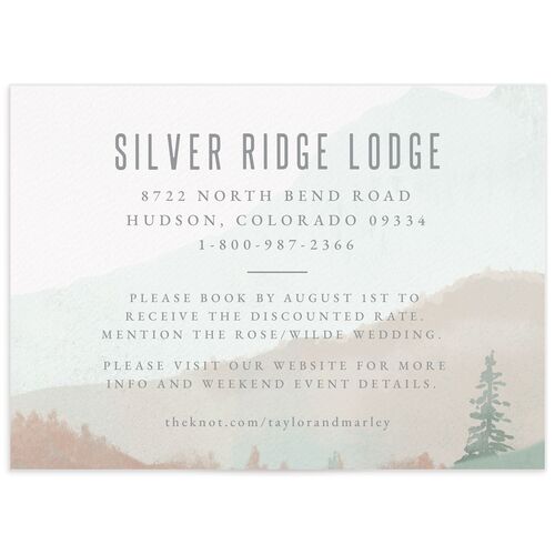 Painted Mountains Wedding Enclosure Cards