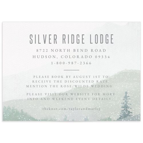 Painted Mountains Wedding Enclosure Cards - 