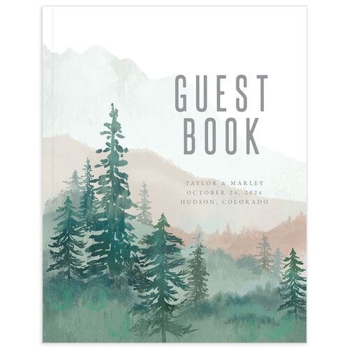 Painted Mountains Wedding Guest Book