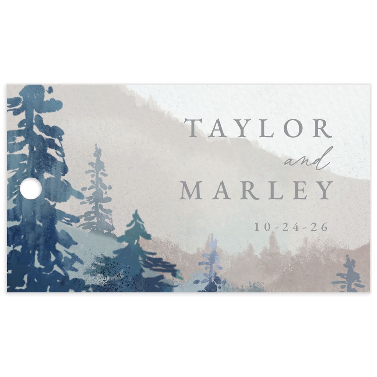 Painted Mountains Favor Gift Tags