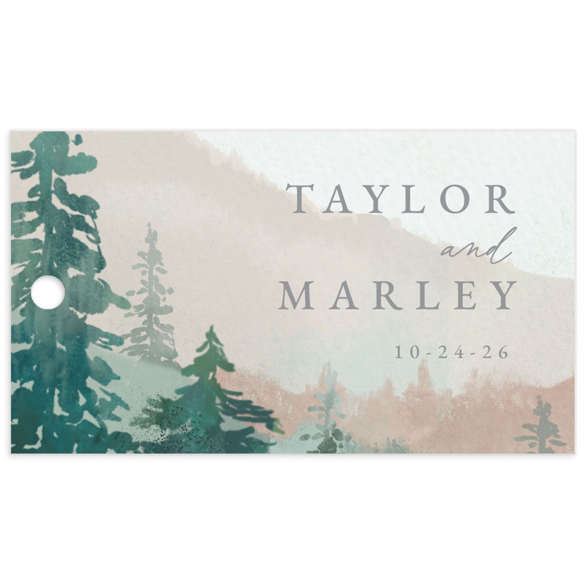 Painted Mountains Favor Gift Tags