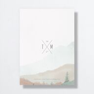 Painted Mountains Wedding Invitations Eucalyptus Signature No Standard