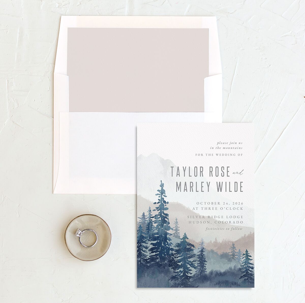 Mountain Canvas Envelope Liners envelope-and-liner in blue